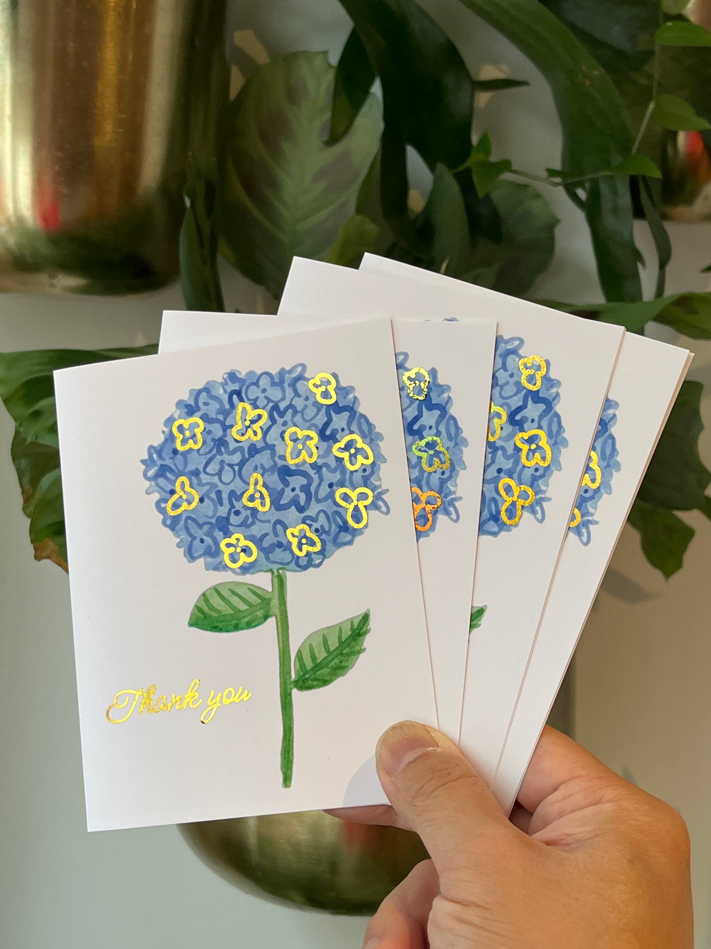 Hydrangea Floral Thank You Card