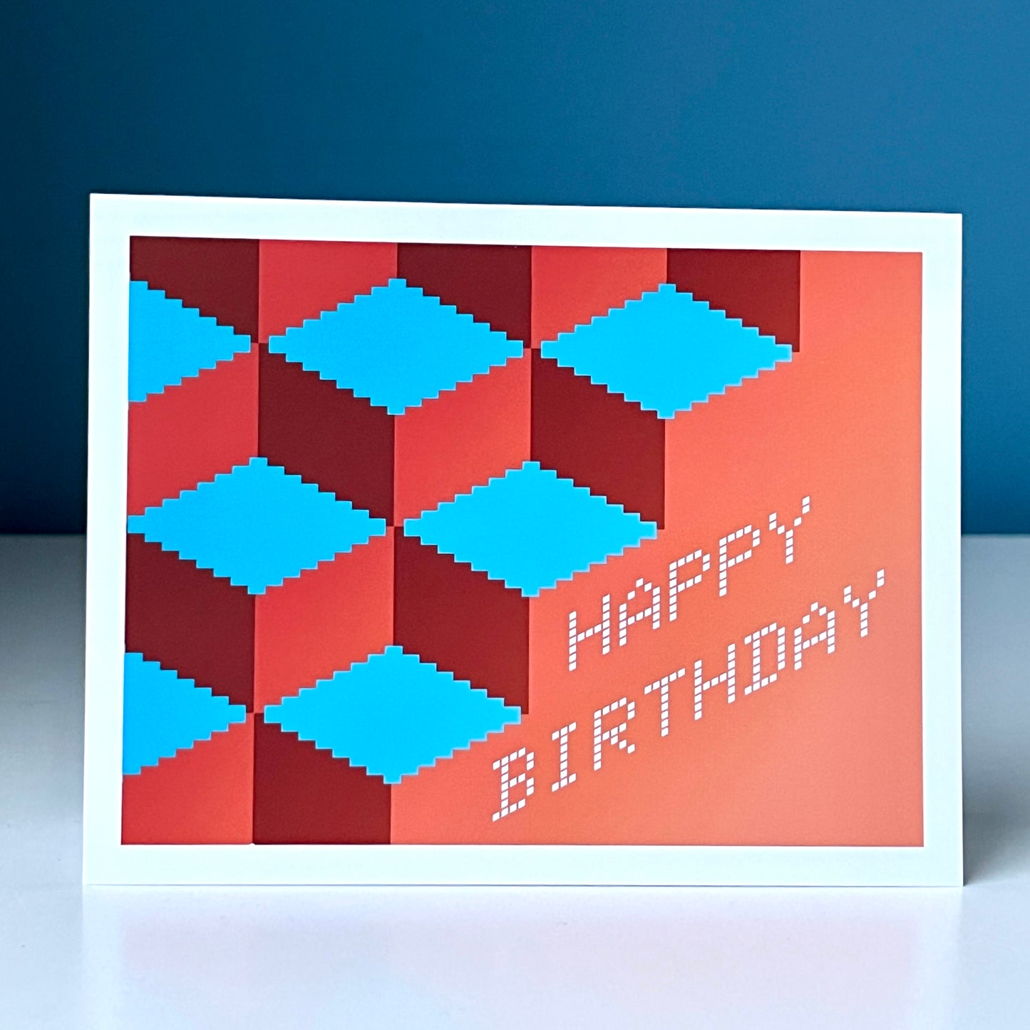Pixel-Themed Happy Birthday Card