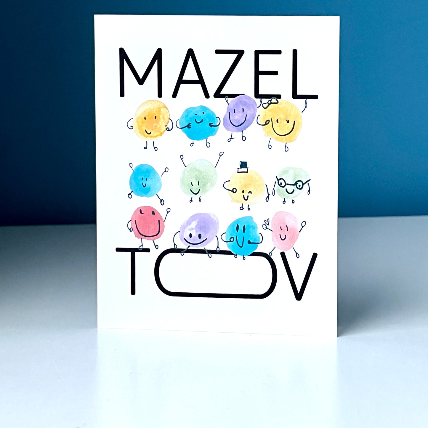 Cartoon Mazel Tov Greeting Card