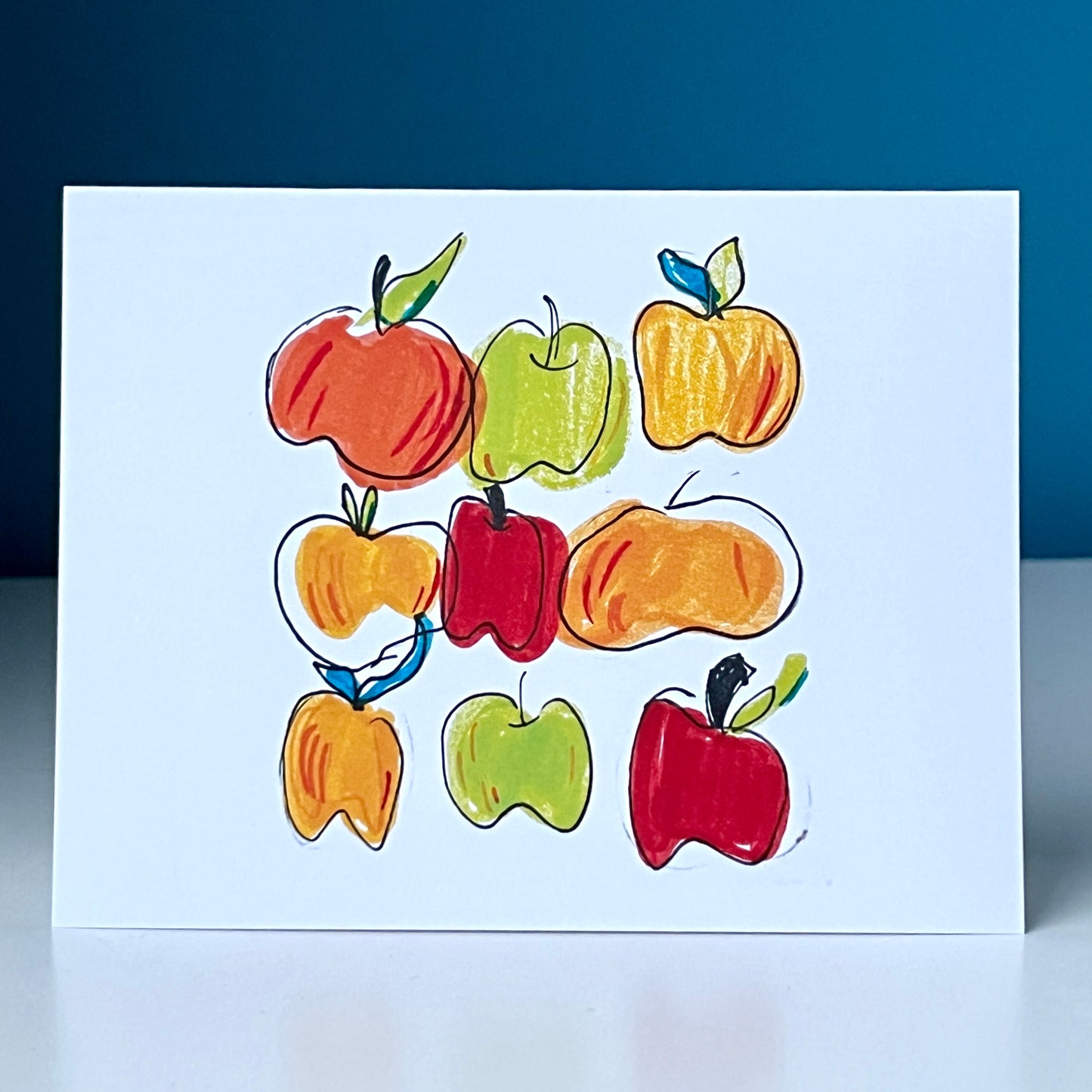 Nine Apples Blank Card