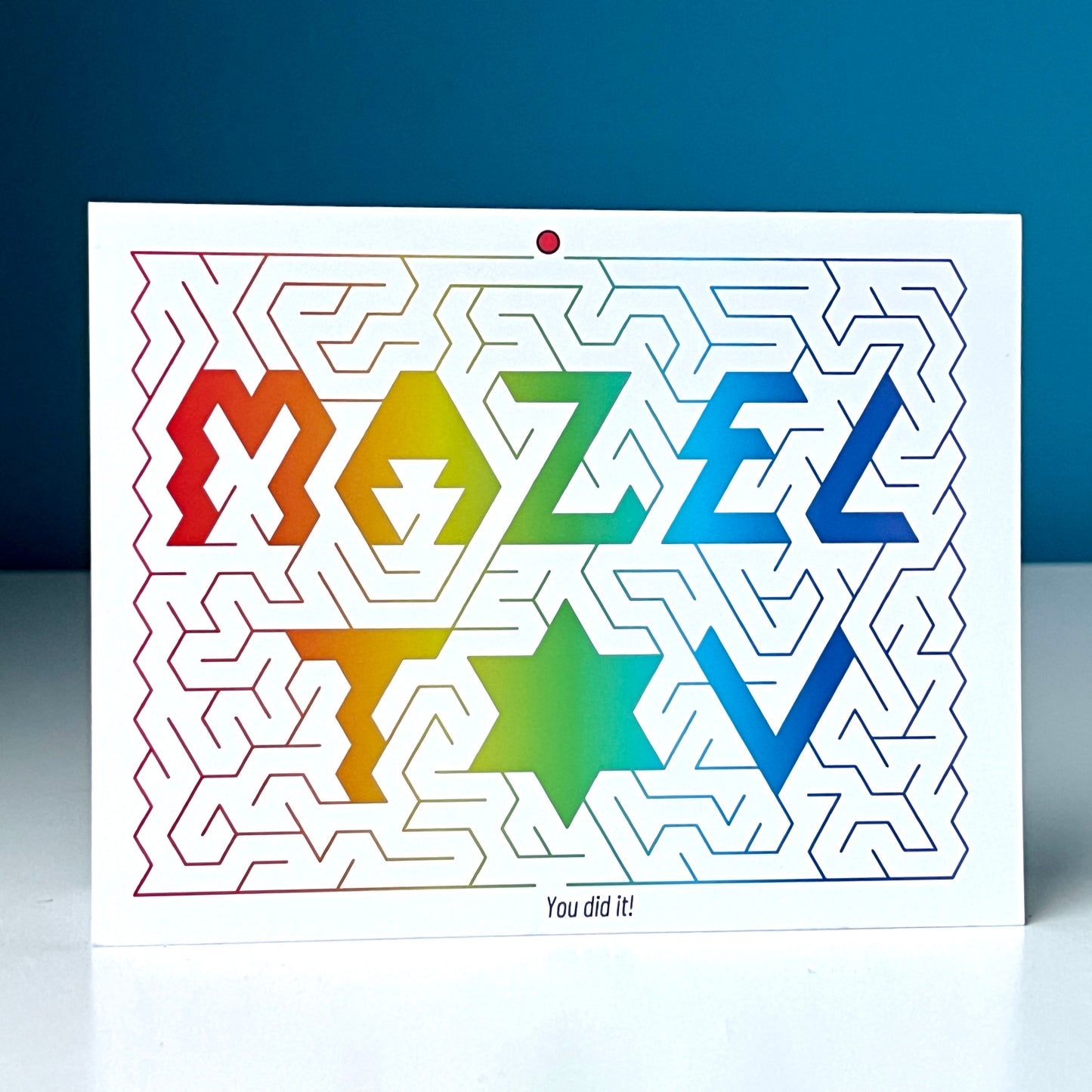 A-maze-ing Mazel Tov Greeting Card