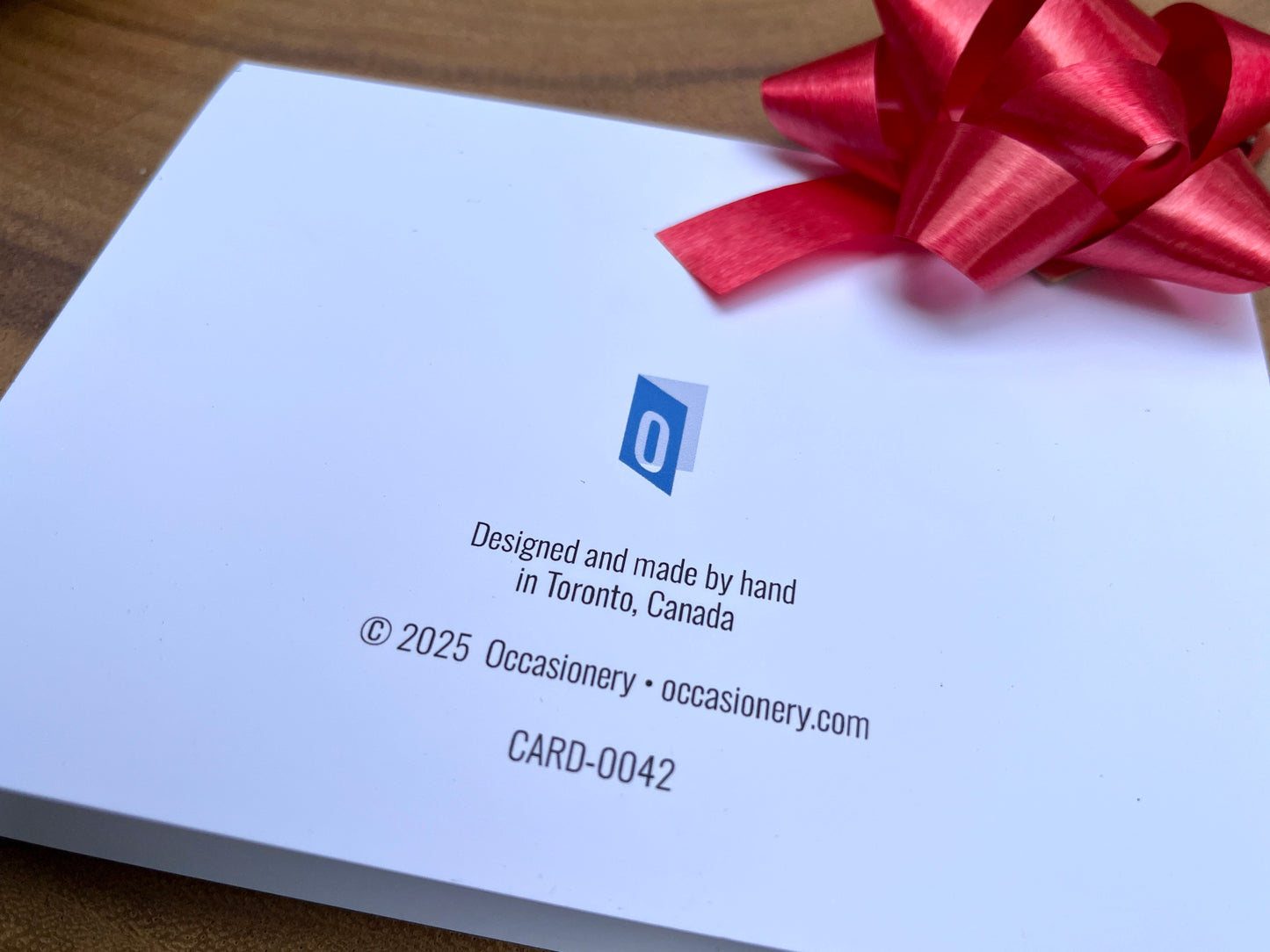 Merry Christmas Card with Ribbon and Gift Boxes