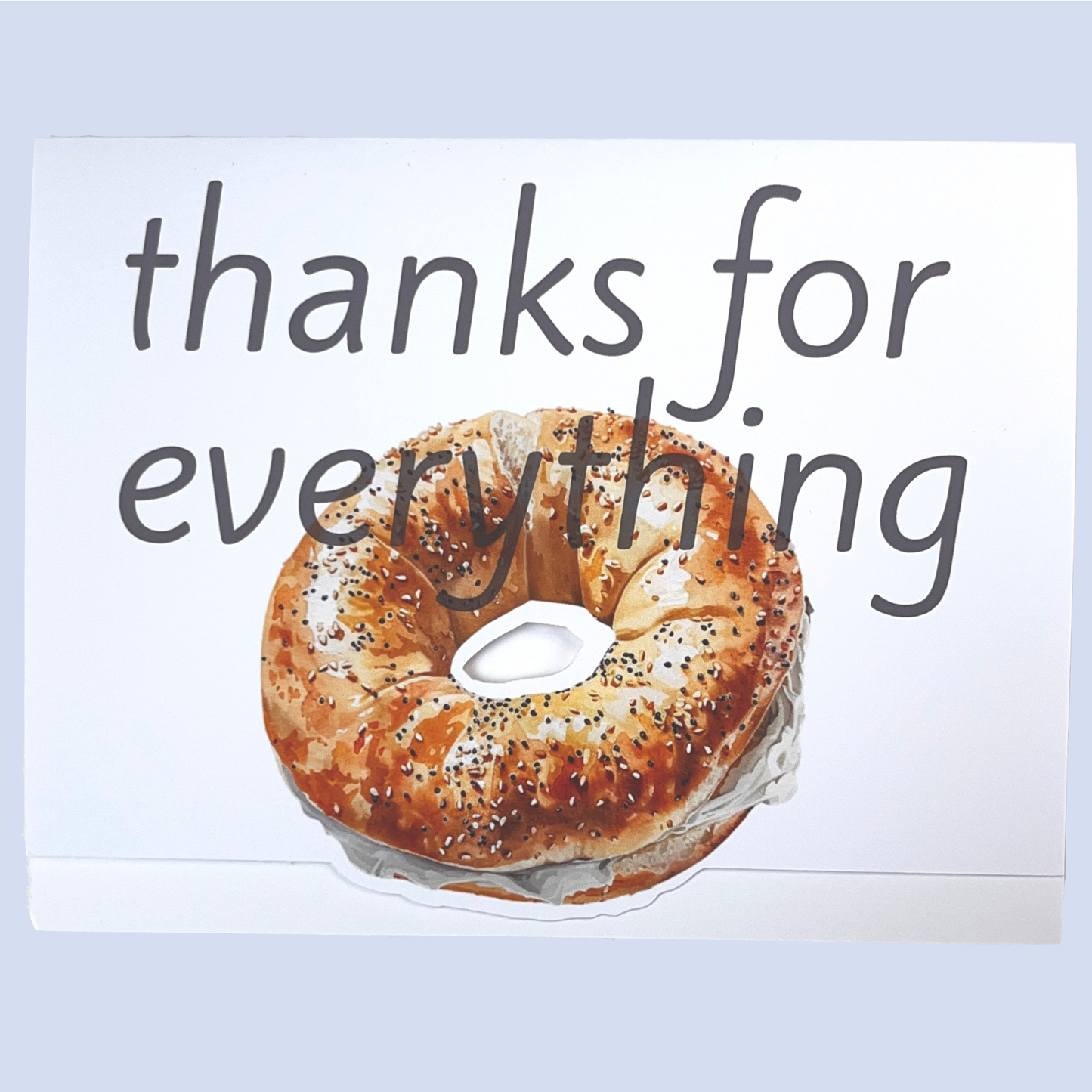 Everything Bagel Thank You Cut Out Greeting Card