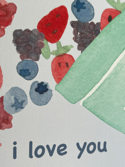 I Love You Berry Much Greeting Card