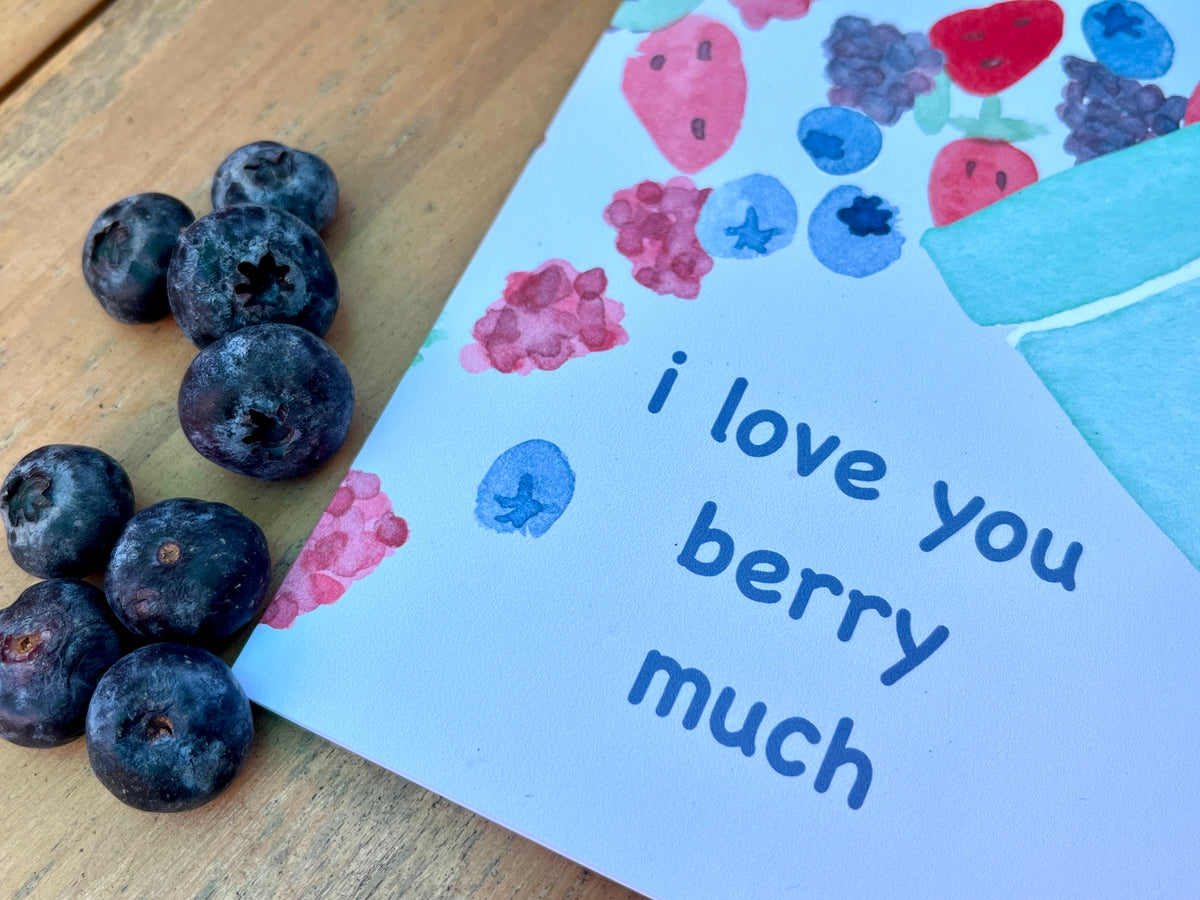 I Love You Berry Much Greeting Card