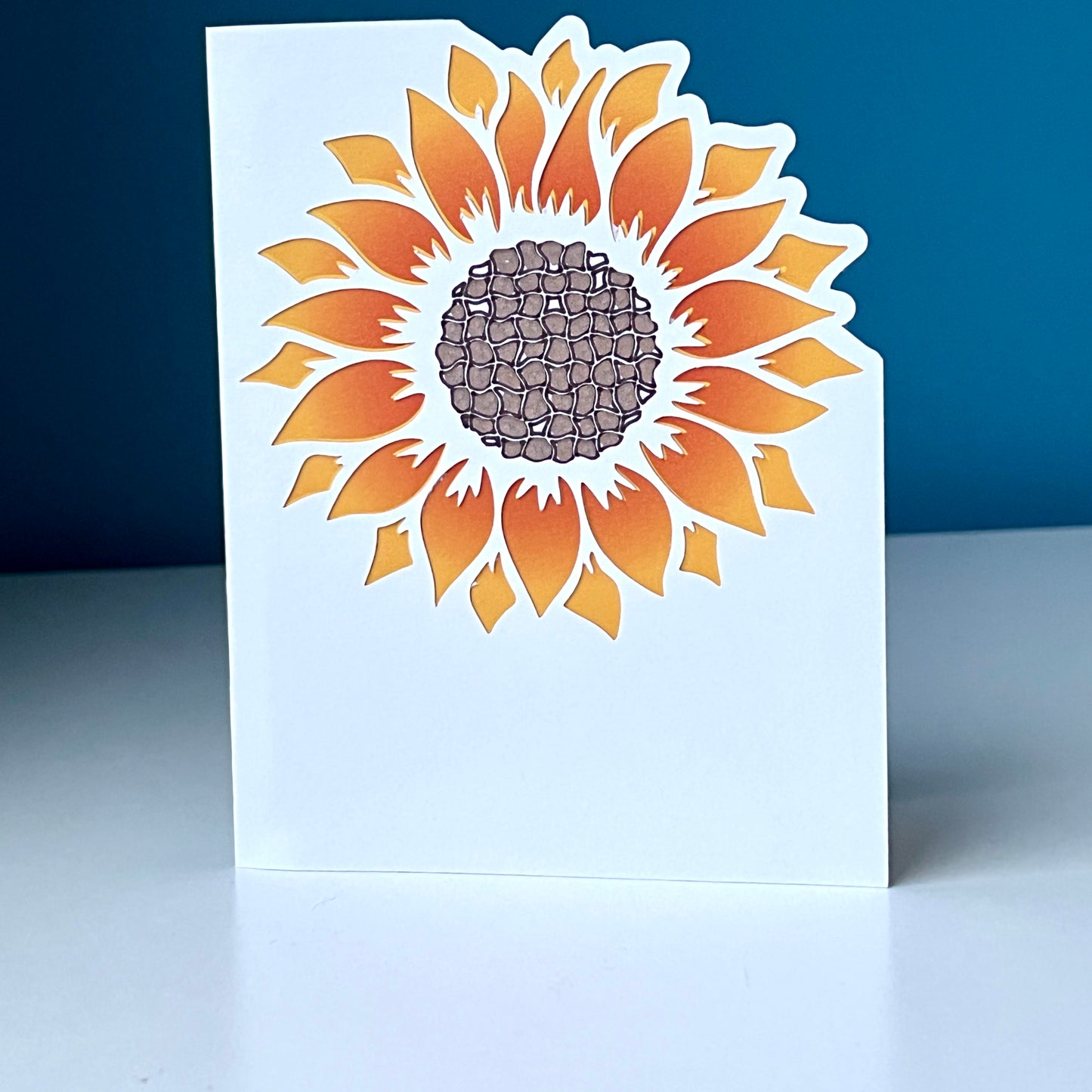 Sunflower Cutout Blank Card