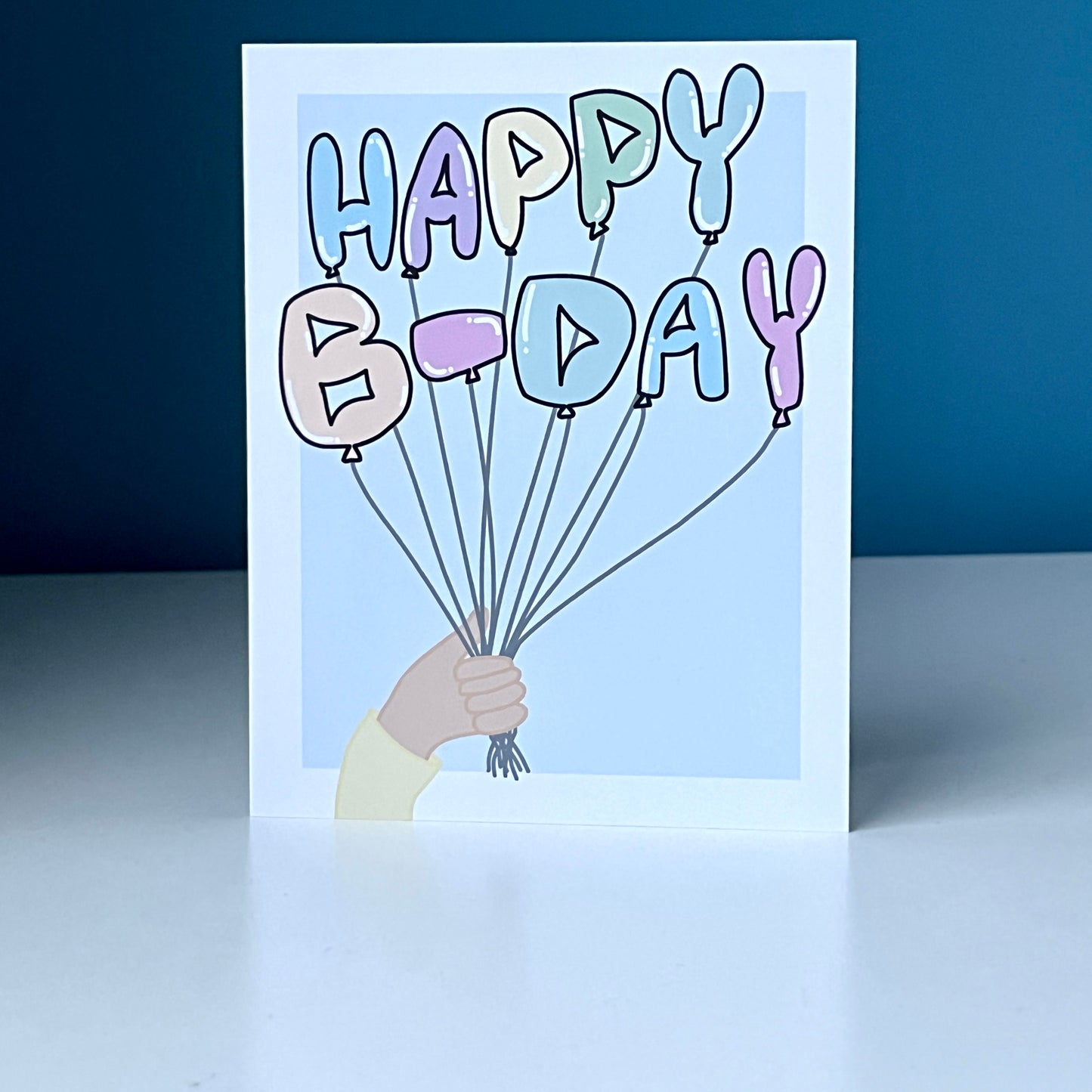 Puffy Balloons Birthday Card