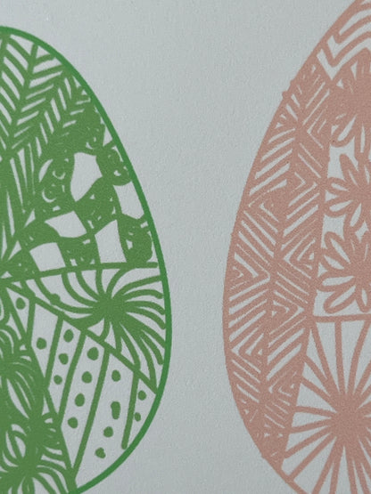 Doodle Eggs Happy Easter Card