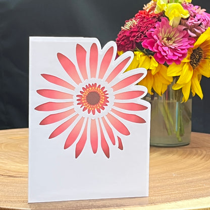 Gerbera Daisy Cutout Blank Card