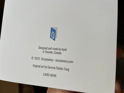 Poinsettia and Holly Christmas Card