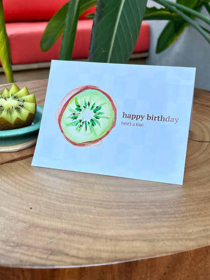 Kiwi Fruit Happy Birthday Card