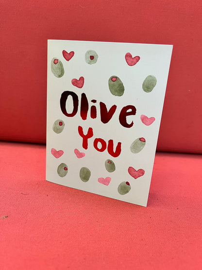 I Love You Olive Greeting Card