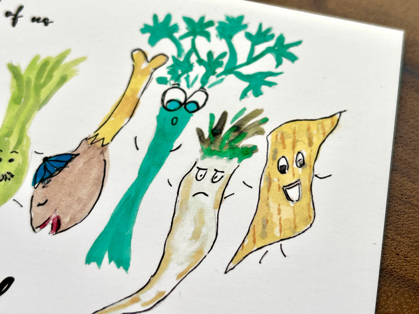 Cartoon Seder Foods Passover Greeting Card