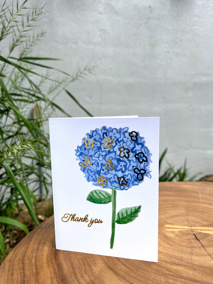 Hydrangea Floral Thank You Card