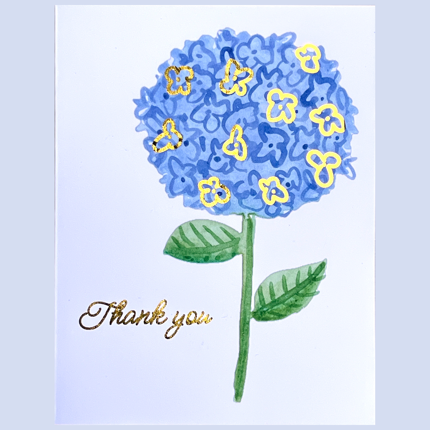 Hydrangea Floral Thank You Card