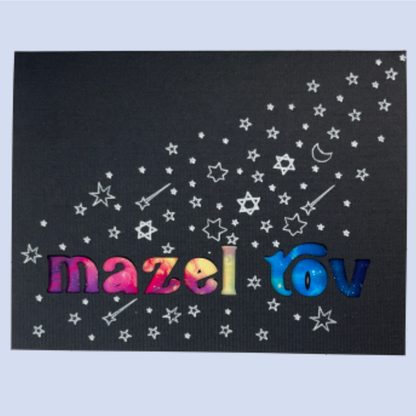 Galaxy and Stars Mazel Tov Greeting Card