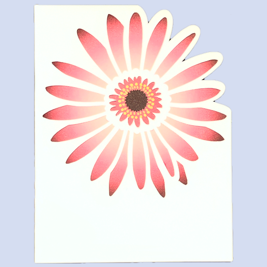 Gerbera Daisy Cutout Blank Card