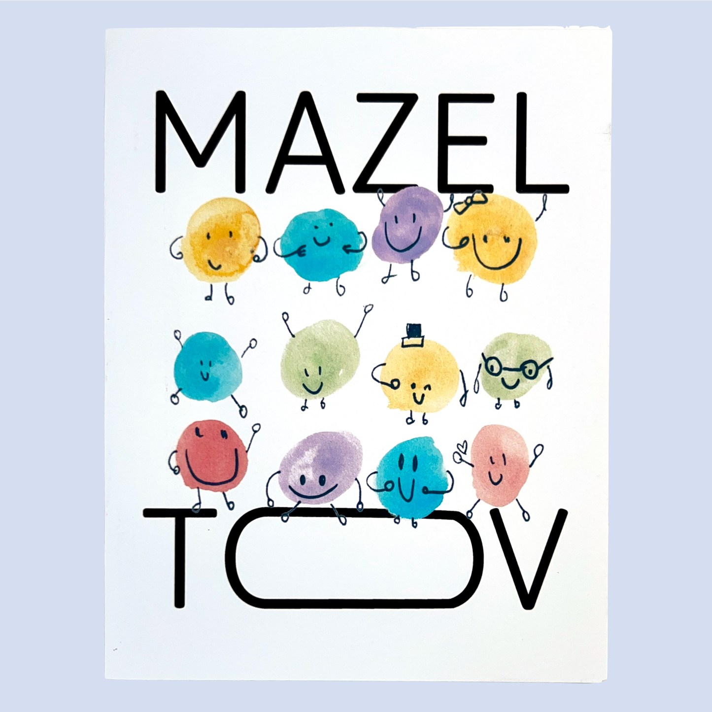 Joyful Blobs Mazel Tov Greeting Card