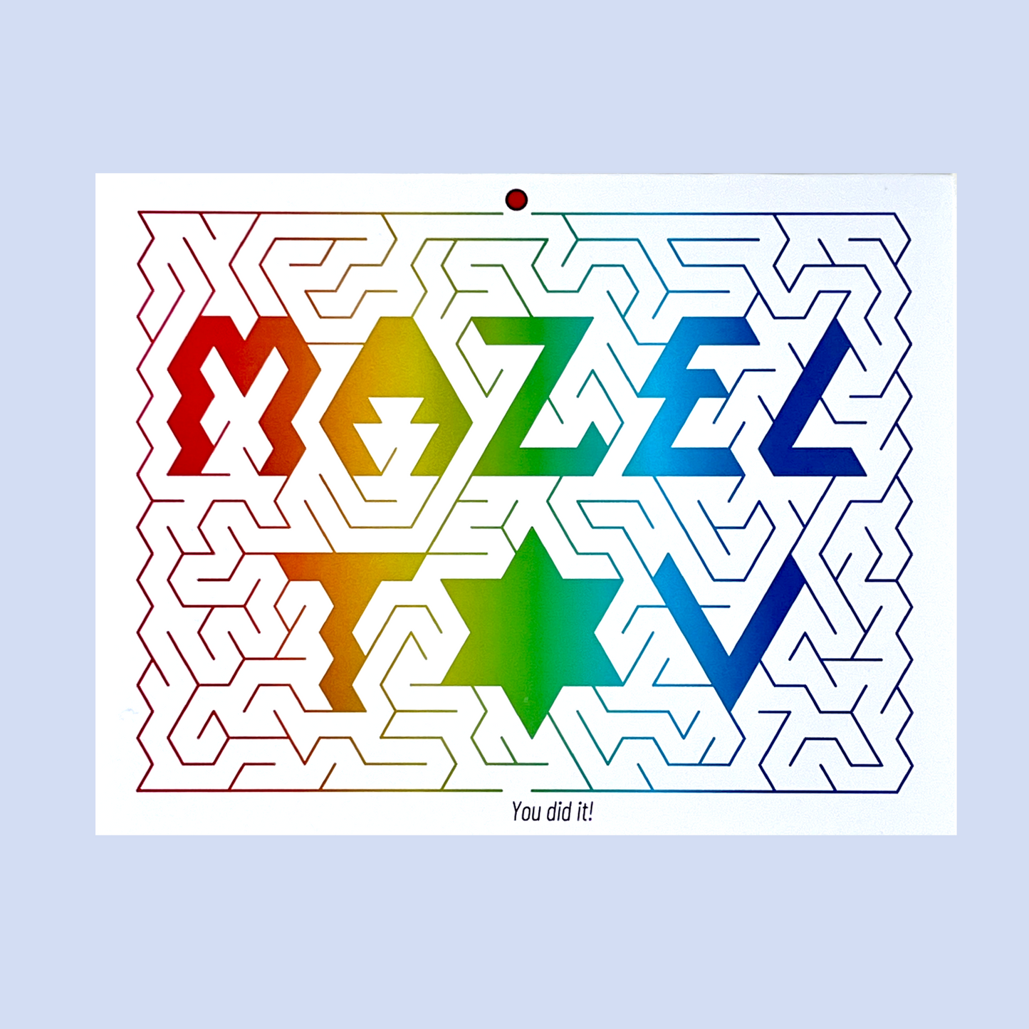 A-maze-ing Mazel Tov Greeting Card