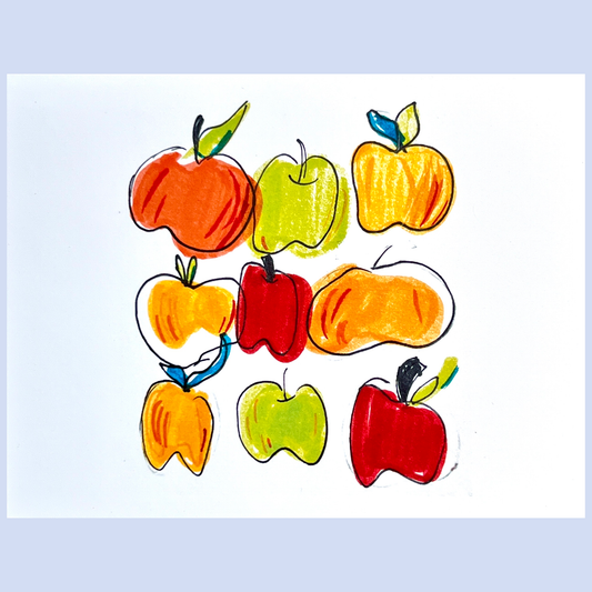 Nine Apples Blank Card