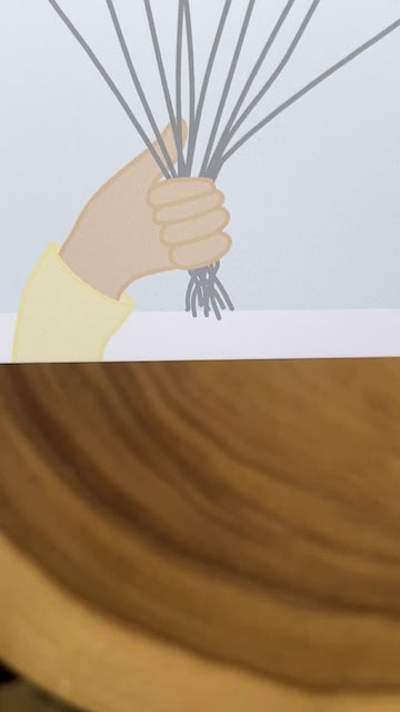 Puffy Balloons Birthday Card