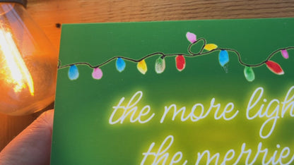 Hanukkah + Christmas Card with The More Lights the Merrier