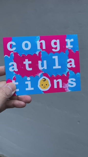 Congratulations New Baby Emoji Card