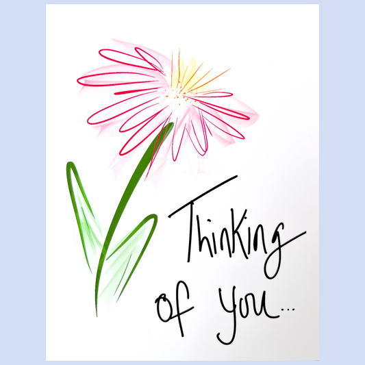 Thinking of You Flower Sympathy Card